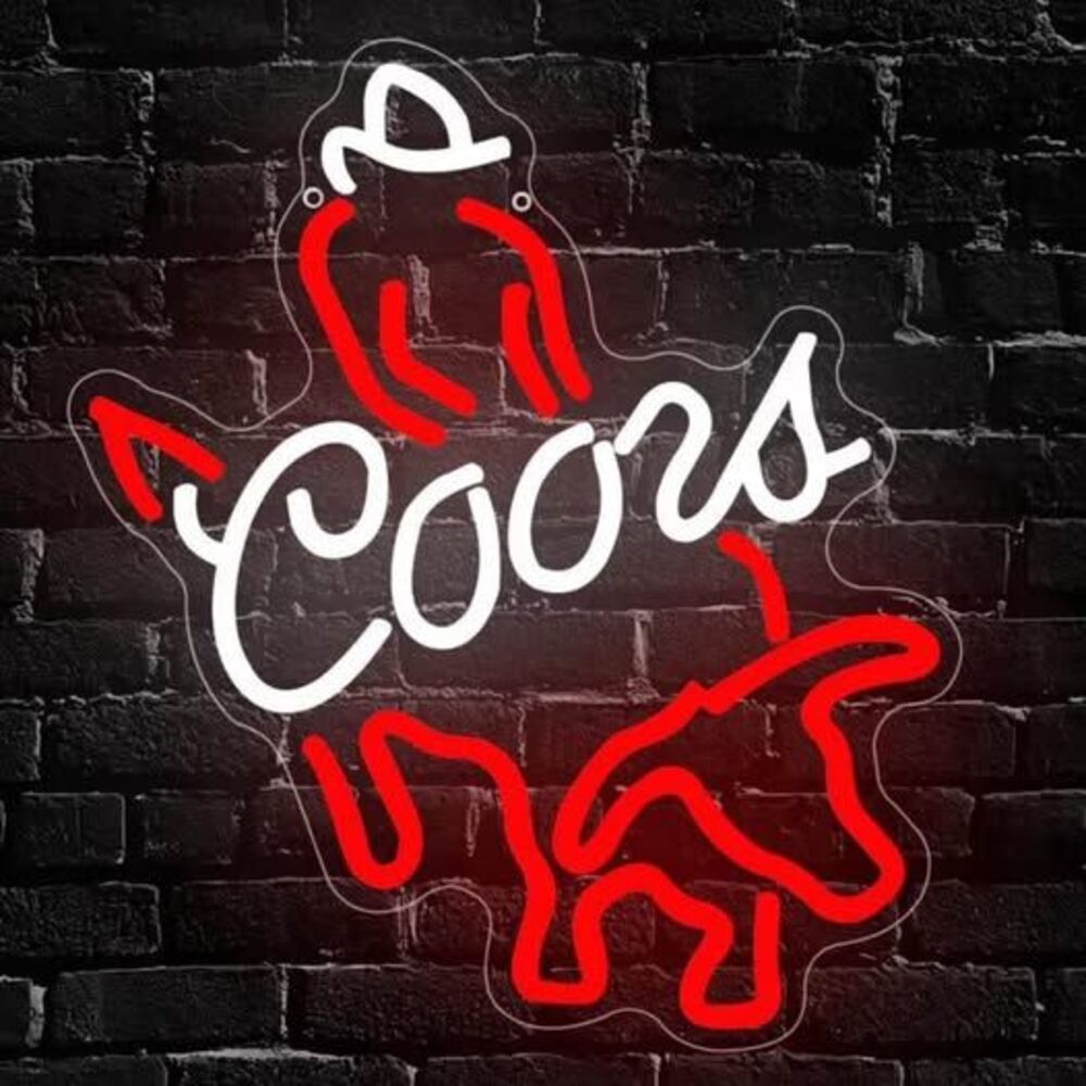 Coors Cowboy LED neon bar sign